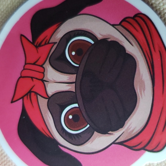 (M) Pug Dog Sticker Doggie Dog Mom Puppy - Picture 2 of 4
